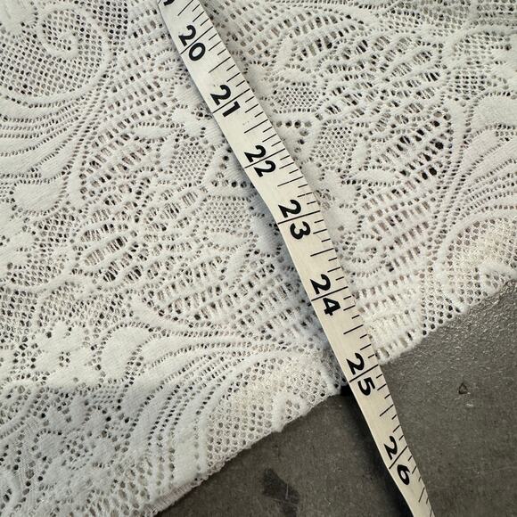 Vintage Y2K Express Lace Microsheer Mock Neck Longsleeve Women's Medium Blouse - Picture 6 of 6